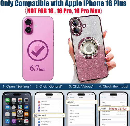 Miniatura 361 de Misscase Funda magnética con purpurina para iPhone 11 compatible con MagSafe, protección completa, delgada, a prueba de golpes, antiarañazos