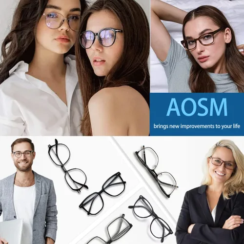 Miniatura 3 de AOSM Lentes de luz azul para hombres y mujeres, gafas de juego antirreflejos, protección UV400, bloqueo de luz azul para aliviar la fatiga ocular