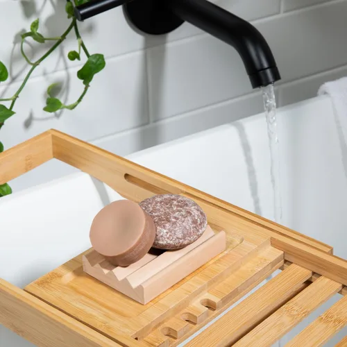 Miniatura 7 de Barra de champú natural de vainilla de coco para cabello seco pH equilibrado, seguro para el color Sin SLS, sin plástico, sin crueldad, vegano