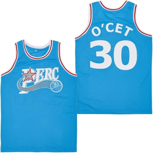Miniatura 7 de PERC30 Camiseta de baloncesto de la película Perc O'Cet #30 para hombre con costuras S-XXXL