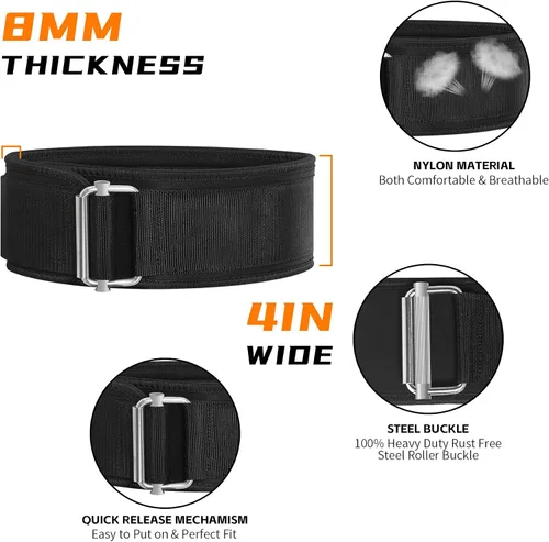 Miniatura 3 de weight Lifting Belt for Men and Women Wide Weight Belt,Lifting Support for Men for Weightlifting,Power Lifting,Squat,Gym Training,and Back Support