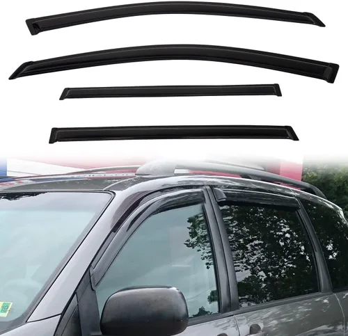 Miniatura 34 de Protectores de lluvia compatibles con modelos Trailblazer/GMC Envoy 2002-2009 para 5 pasajeros, visera de ventana lateral, deflector de viento