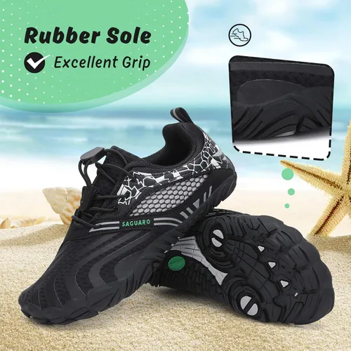 Miniatura 6 de SAGUARO Zapatos de agua para niños y niñas, de secado rápido, zapatos deportivos ligeros (niños pequeñosniños grandes), Negro