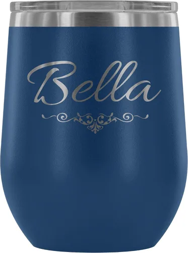 Miniatura 10 de Bella - Vaso de vino aislado con tapa, copa de vino de acero inoxidable sin tallo de 12 onzas, taza de viaje aislada al vacío de doble pared