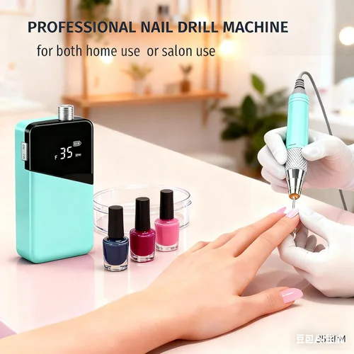 Miniatura 6 de Taladro eléctrico de uñas, portátil, recargable, 35000 rpm, lima de uñas eléctrica, herramientas eléctricas de uñas acrílicas, pulido, eliminación