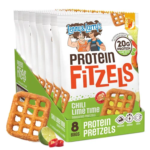 Miniatura 10 de Lenny & Larry's FITZELS Pretzels de Proteína [Paquete de Variedad GAME DAY] – 12 x Bolsas de 3oz de Bocadillos Altos en Proteína con 20g de Proteína