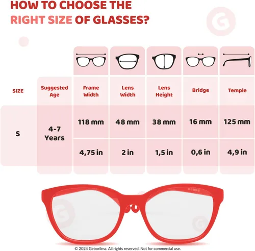 Miniatura 2 de Marcos de lentes flexibles para niños - Gafas graduadas para niños de 4 a 7 años, anteojos Rbg para niños, lentes irrompibles