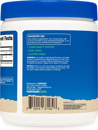 Miniatura 4 de Nutricost Polvo orgánico de hongos Shiitake de 8 onzas, certificado 100% orgánico, sin gluten, sin OMG