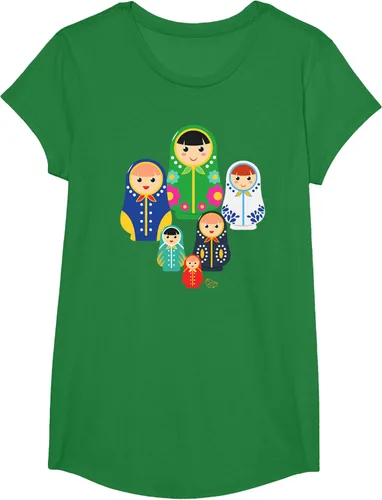 Miniatura 38 de Matryoshka Russian Nesting Dolls, Rusia - Camiseta de regalo, Azul / Patchwork, S