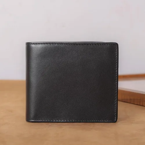 Miniatura 12 de Polare - Cartera plegable de piel de caballo loco natural para hombre, con bloqueo RFID