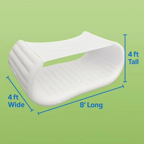 Miniatura 2 de Comfy Floats Sofá inflable para piscina, flotador de piscina blanco, cabina flotante, flotador de piscina de lujo para adultos