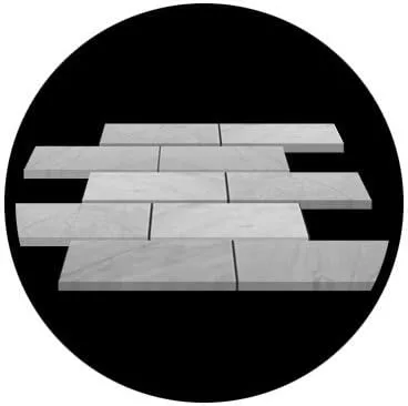 Miniatura 2 de Mármol Italiano Blanco Bianco 4x12 Azulejo Afilado