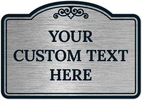 Miniatura 35 de Letrero decorativo personalizado, letrero de metal personalizado para negocios, entrada, hogar, Airbnb, placa de puerta de oficina, fondo negro, 8 x