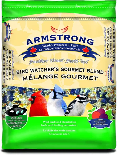 Miniatura 4 de Armstrong Bird Food Mezcla gourmet, 15.4 libras, con mijo blanco y rojo, maíz cortado, trigo, girasol de aceite negro, girasol a rayas, maní