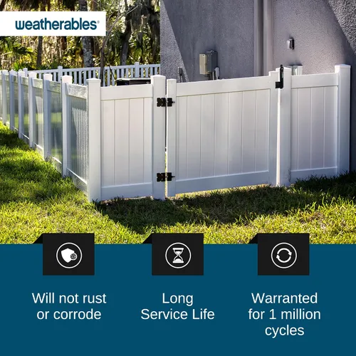 Miniatura 4 de Weatherables Trident - Pestillo de puerta de seguridad para niños de 20 pulgadas – Pestillo de puerta de polímero de nailon resistente con cerradura