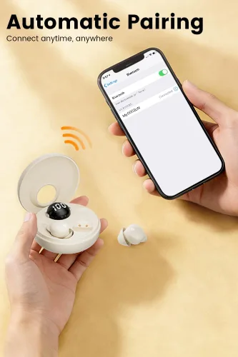 Miniatura 8 de Auriculares para dormir de lado, auriculares inalámbricos Bluetooth, mini tapones invisibles para los oídos, diseño pequeño, cómodos auriculares