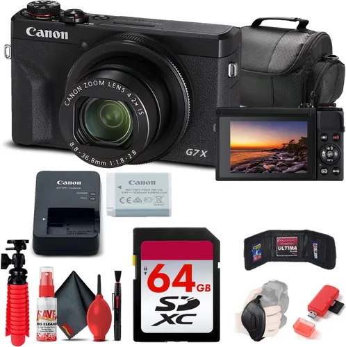Miniatura 9 de Canon PowerShot G7 X Mark III cámara digital (plata) (3638C001) + tarjeta de memoria de 64 GB + lector de tarjeta + estuche + trípode flexible +