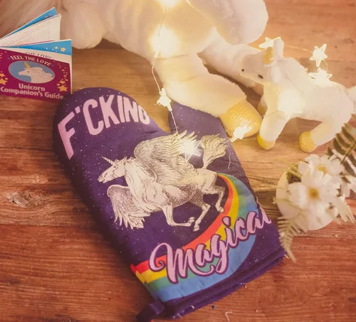 Miniatura 6 de Crazy Dog T-Shirts Fcking - Guante mágico para horno, divertido y mítico unicornio caballo de cocina, divertido diseño gráfico, utensilios de cocina