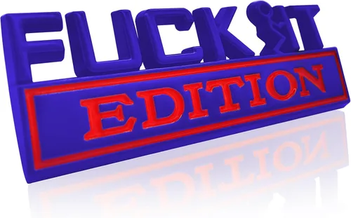 Miniatura 16 de Emblemas exteriores para coche, emblema 3D adhesivo de calcomanía, emblema Fuck-IT edición 3D, calcomanía para guardabarros de coche y camión, Negro