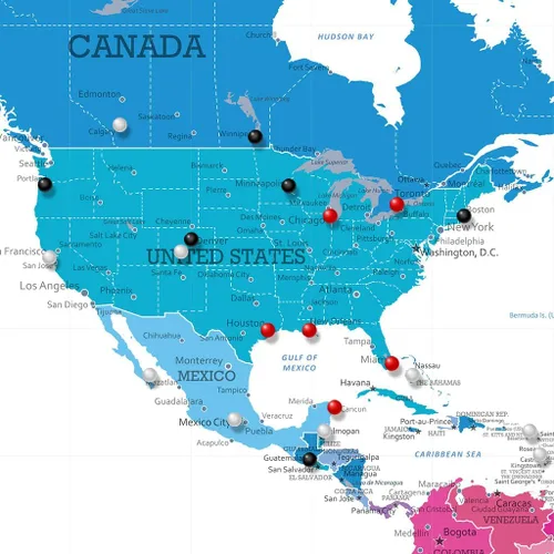 Miniatura 4 de Póster personalizado en lienzo enrollado con mapa del mundo, arte de pared grande de 24 x 36 pulgadas, póster de mapa del mundo colorido, decoración