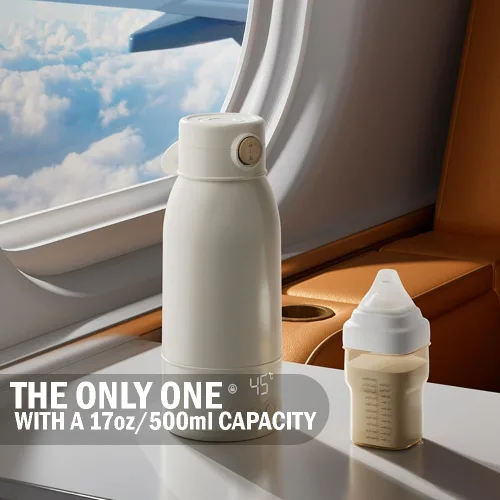 Miniatura 4 de Calentador de biberones portátil para viajes, calentamiento de leche rápido y seguro sobre la marcha, recargable por USB, perfecto para alimentación