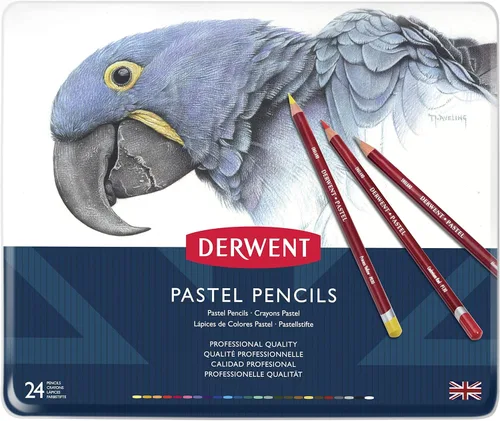 Miniatura 2 de Derwent Lápices pastel, núcleo de 0.157 in, lata de metal, 24 unidades (32992)