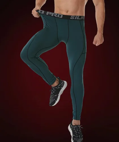 Miniatura 17 de SILKWORLD Paquete de 1 a 3 pantalones de compresión para hombre, con bolsillos, leggings de gimnasio y secado fresco