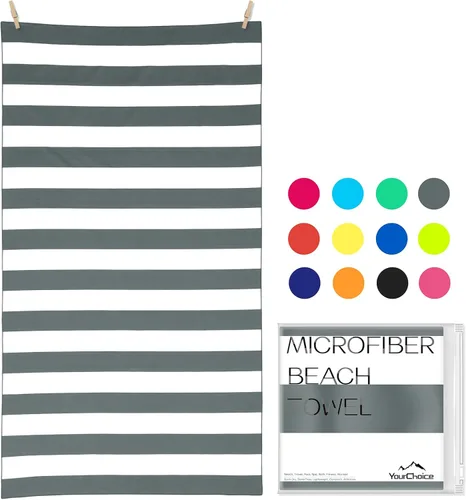 Your Choice - Juego de toallas de microfibra de secado rápido para playa, viajes, natación, piscina, campamento, actividades al aire libre y toalla