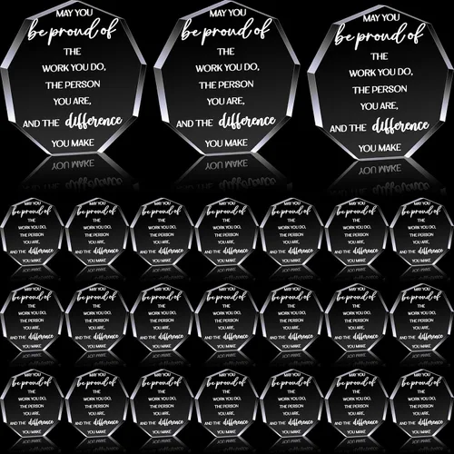Miniatura 15 de Huquary Premios de agradecimiento a los empleados para el compañero de trabajo del mes Trofeo Acrílico Regalo de agradecimiento a granel Be Proud of