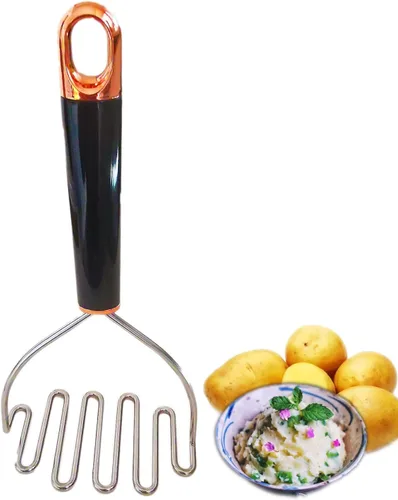 COKEENA Triturador profesional de papas de acero inoxidable 304, triturador de papas resistente, triturador de alambre de metal para cocina,
