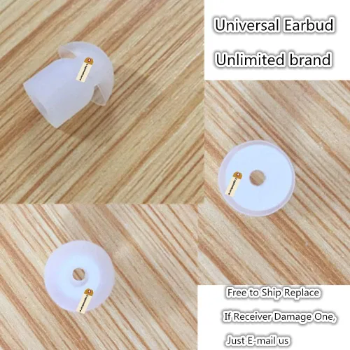 Miniatura 5 de Lsgoodcare 20 piezas de almohadillas de silicona blanca suave con forma de hongo de repuesto cómodo, cubiertas de tubo acústico compatibles