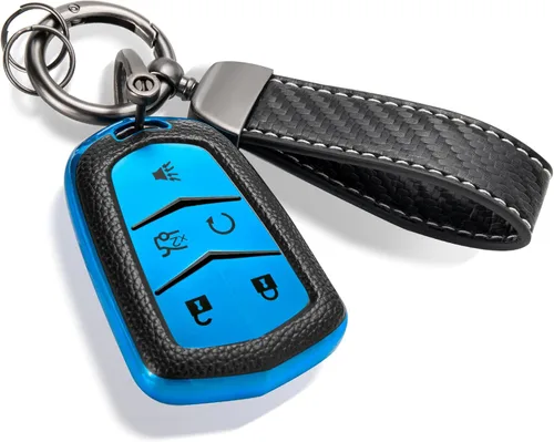 Miniatura 58 de Funda para llavero Nissan con llavero de cuerda trenzada de metal de lujo, funda suave mejorada para llave Nissan (solo 3 botones)