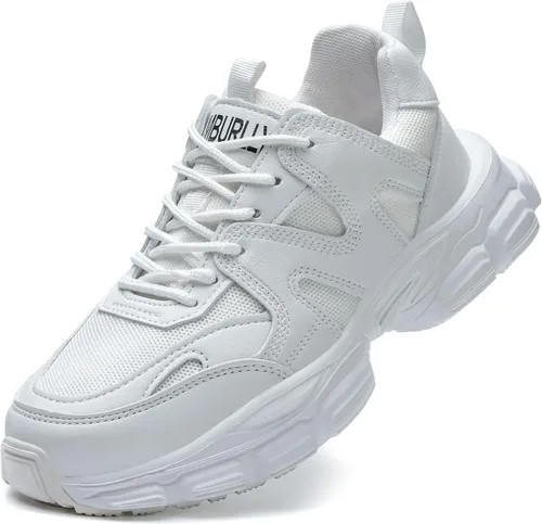 Miniatura 10 de Hogent - Zapatos de puntera de acero para mujer y hombre, anchos, antideslizantes, de trabajo, tenis de punta compuesta, indestructibles, cómodos
