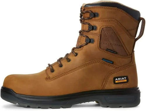 Miniatura 2 de ARIAT Botas de trabajo impermeables Turbo de 8 pulgadas con punta de carbono para hombre, Carbon