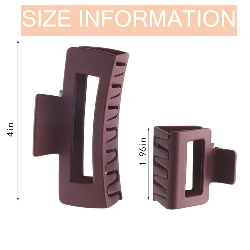 Miniatura 2 de Paquete de 12 pinzas para el cabello cuadradas coloridas y modernas, pinzas rectangulares neutrales grandes y grandes, antideslizantes, mate, Mezcla