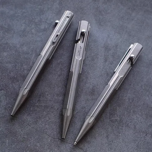 Miniatura 2 de Bolígrafos de titanio, bolígrafo de acción, bolígrafo de metal, bolígrafo Edc, repuesto de tinta reemplazable para exteriores, trabajo, escuela