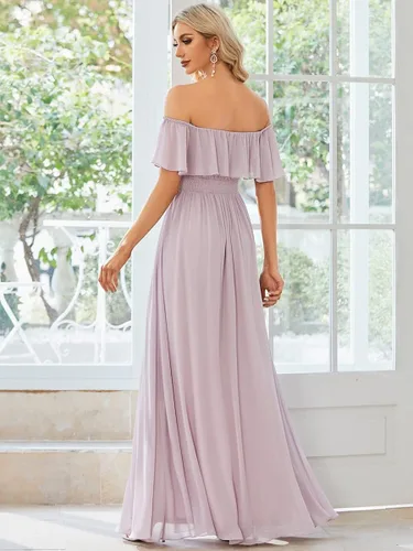 Miniatura 2 de Ever-Pretty Womens Off The Shoulder Ruffle Party Dresses Side Split Beach Maxi Dress 00968