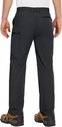 Miniatura 26 de MAGCOMSEN Pantalones de senderismo para hombre, 6 bolsillos, resistentes al agua, pantalones de trabajo de pesca Ripstop, ligeros, de secado rápido