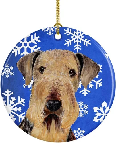 Miniatura 141 de Caroline's Treasures Cavalier Spaniel - Adorno de cerámica para colgar en el árbol de Navidad, para el hogar, Navidad, fiestas, regalo, 3 pulgadas