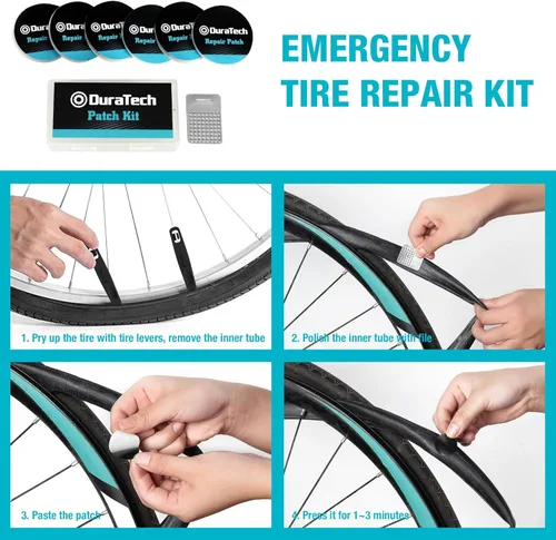 Miniatura 5 de DURATECH Kit de reparación de bicicletas de 40 piezas, kit completo de herramientas de bicicleta con estuche de almacenamiento, herramientas