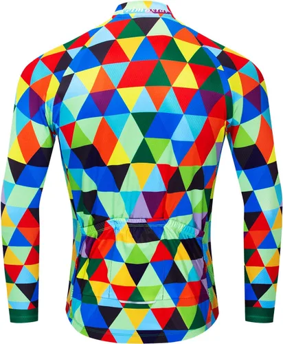 Miniatura 73 de Weimostar Hombre Ciclismo Jersey Manga Corta Bicicleta Ropa Multicolor Diamante