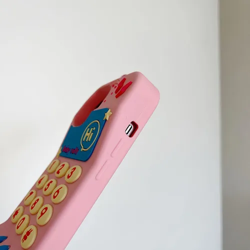 Miniatura 4 de Funda de silicona suave compatible con iPhone 11, lindas fundas de teléfono divertidas de dibujos animados 3D en rosa retro clásico para mujeres