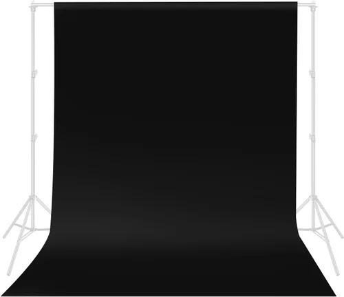 HEMMOTOP Cortina de fondo negra, telón de fondo negro de 5 x 6.5 pies para sesión de fotos, fiesta, grabación de video, tela de fondo de tela de