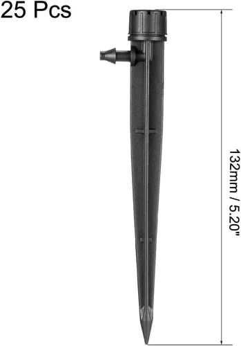 Miniatura 2 de uxcell Gotero de pulverización ajustable, sistema de riego de riego micro emisor de 180 grados, 25 piezas