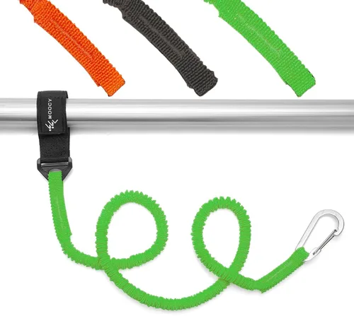 Miniatura 11 de Correa de remo para kayak, correa de caña de kayak, cordón elástico en espiral, accesorios de pesca para kayak y remos Naranja -1 paquete