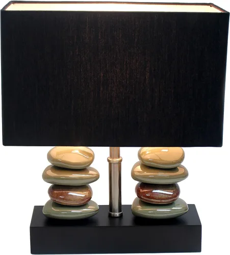 Miniatura 9 de Elegant Designs LT1147-BLK Zen Garden - Lámpara de mesa apilada, color negro