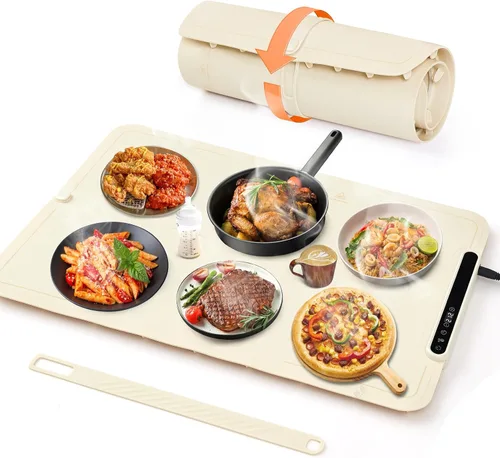 Miniatura 12 de Tapete de calentamiento para alimentos extra grande - 36"x16" bandejas de calentamiento eléctricas para buffets de fiestas, calentadores