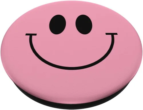 Miniatura 2 de Pink Smile Face Happy Smiling Emoticon Retro 90s y2k PopSockets Standard PopGrip