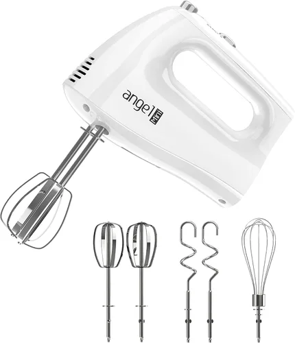 Miniatura 8 de Batidora de mano, batidora de mano portátil de cocina de 400 W con botón de expulsión, 5 velocidades y 5 accesorios de acero inoxidable, batidores