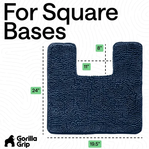 Miniatura 439 de Gorilla Grip - Tapete de baño de felpilla gruesa, suave y absorbente, secado rápido, de microfibra, con reverso de caucho, para piso de ducha, Nube